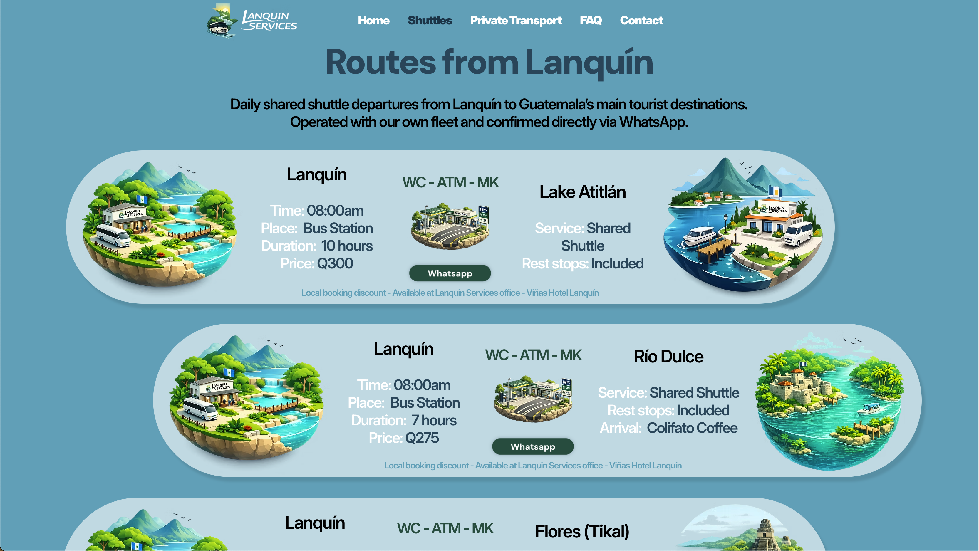 Lanquín Services - Rutas