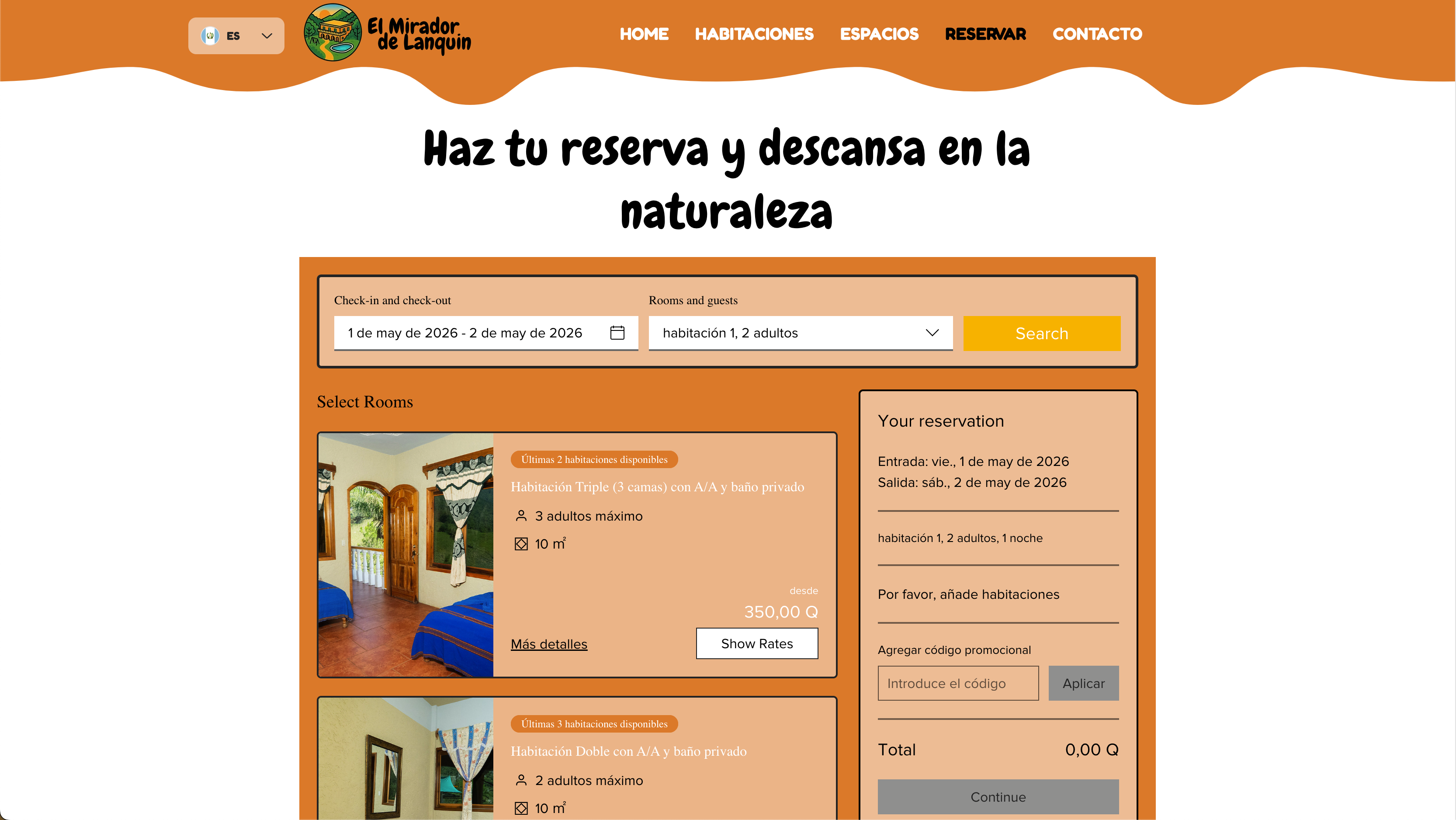 El Mirador - Reservar